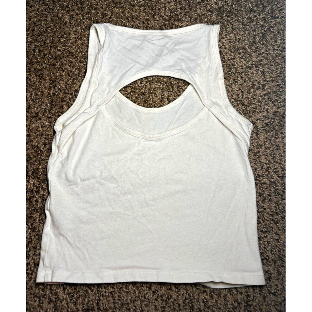 American Eagle Athletic White Cut Out Tank Top